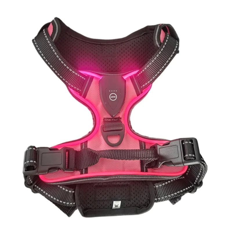LED Glowing Luminous Rechargeable Cat/Dog Harnesses