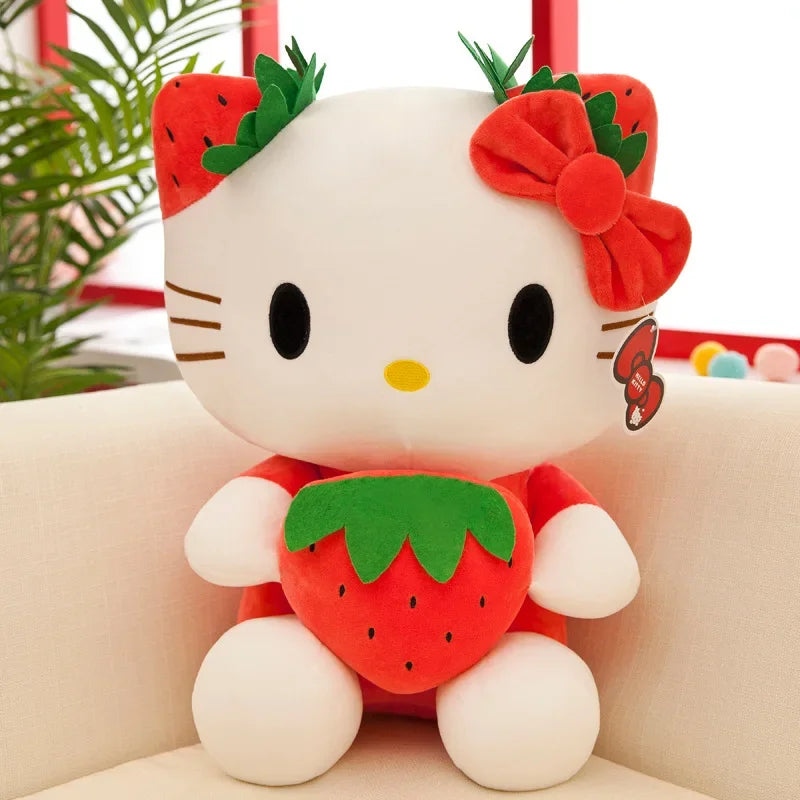 Kawaii Strawberry KT Cat Plush Doll