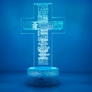 Night Light Christian Cross Optical Illusion 3D Lamp