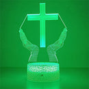 Night Light Christian Cross Optical Illusion 3D Lamp