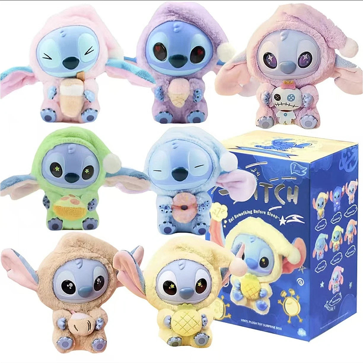 Stitch Sleep Series Plush Dolls Pendant Cute Doll Ornament Mystery Box