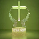 Night Light Christian Cross Optical Illusion 3D Lamp